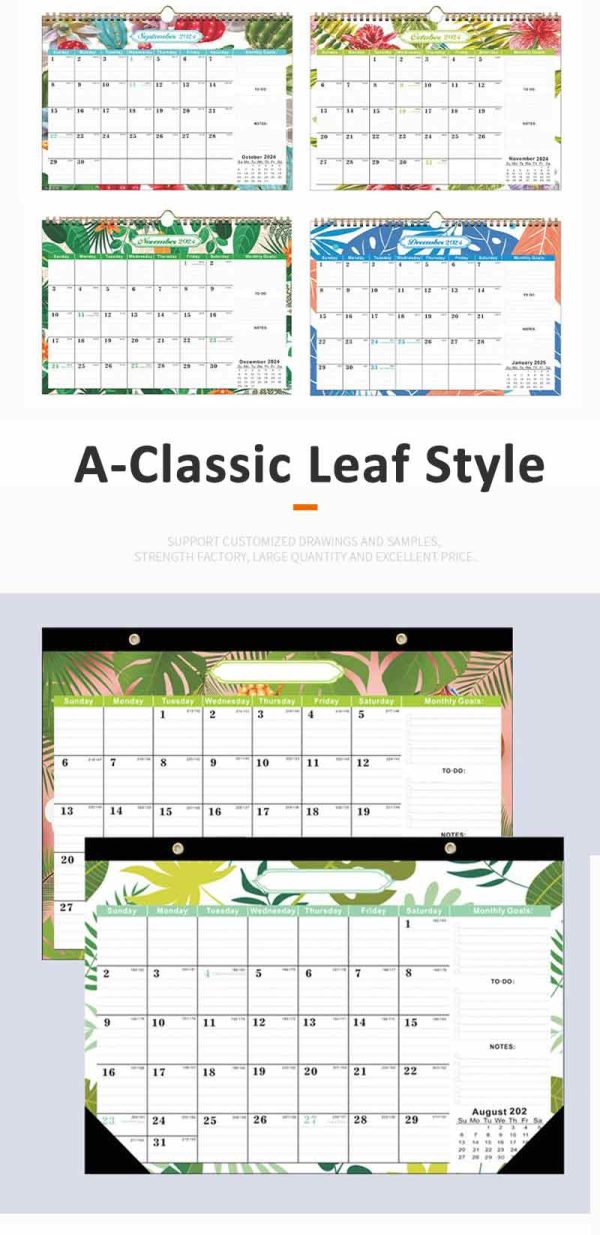 International festival 2024 wall calendar printing full color print