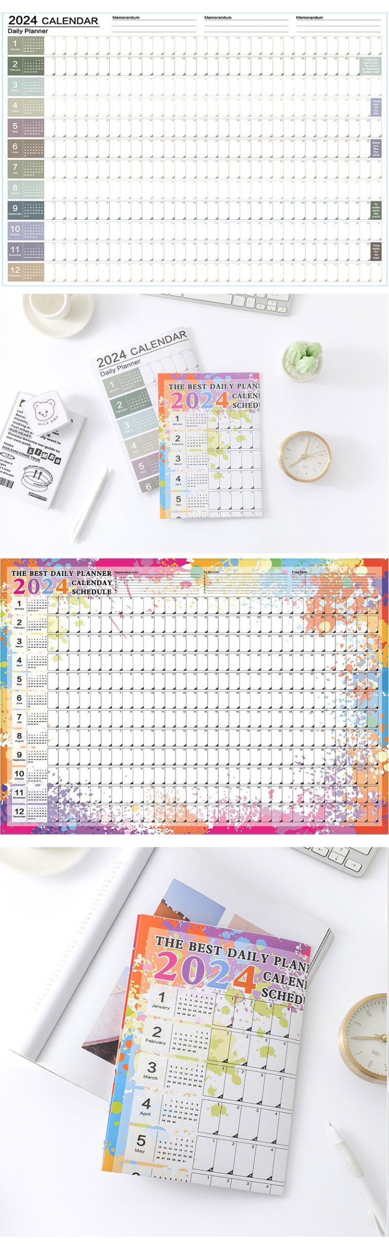 Color Printing Poster Daily List Wall Calendar Full Color Print