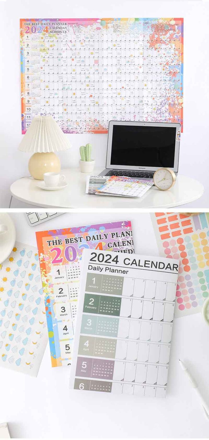 List 365 Days Daily Notes Custom Calendar Full Color Print